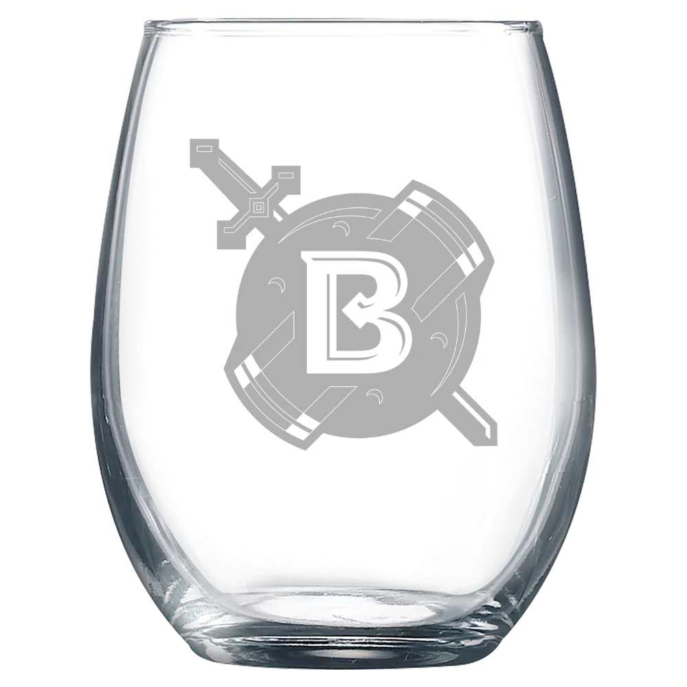 Belhaven University Polar Camel 9 oz. Stemless Wine Glass