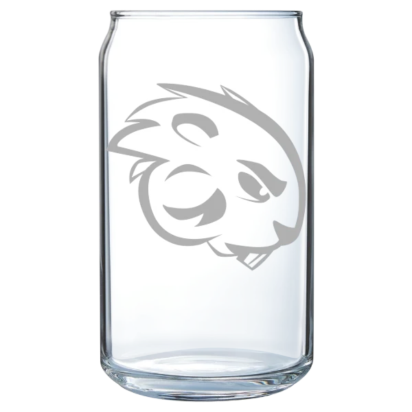 Blackburn College Polar Camel 16 oz. Can Glass