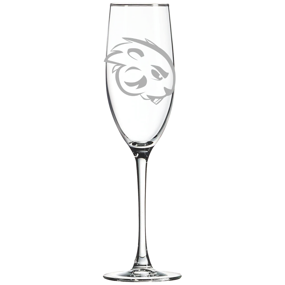 Blackburn College Polar Camel 8 oz. Champagne Flute