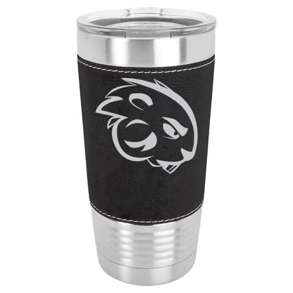 Blackburn College Polar Camel 20 oz. Leatherette Grip Tumbler with Standard Lid