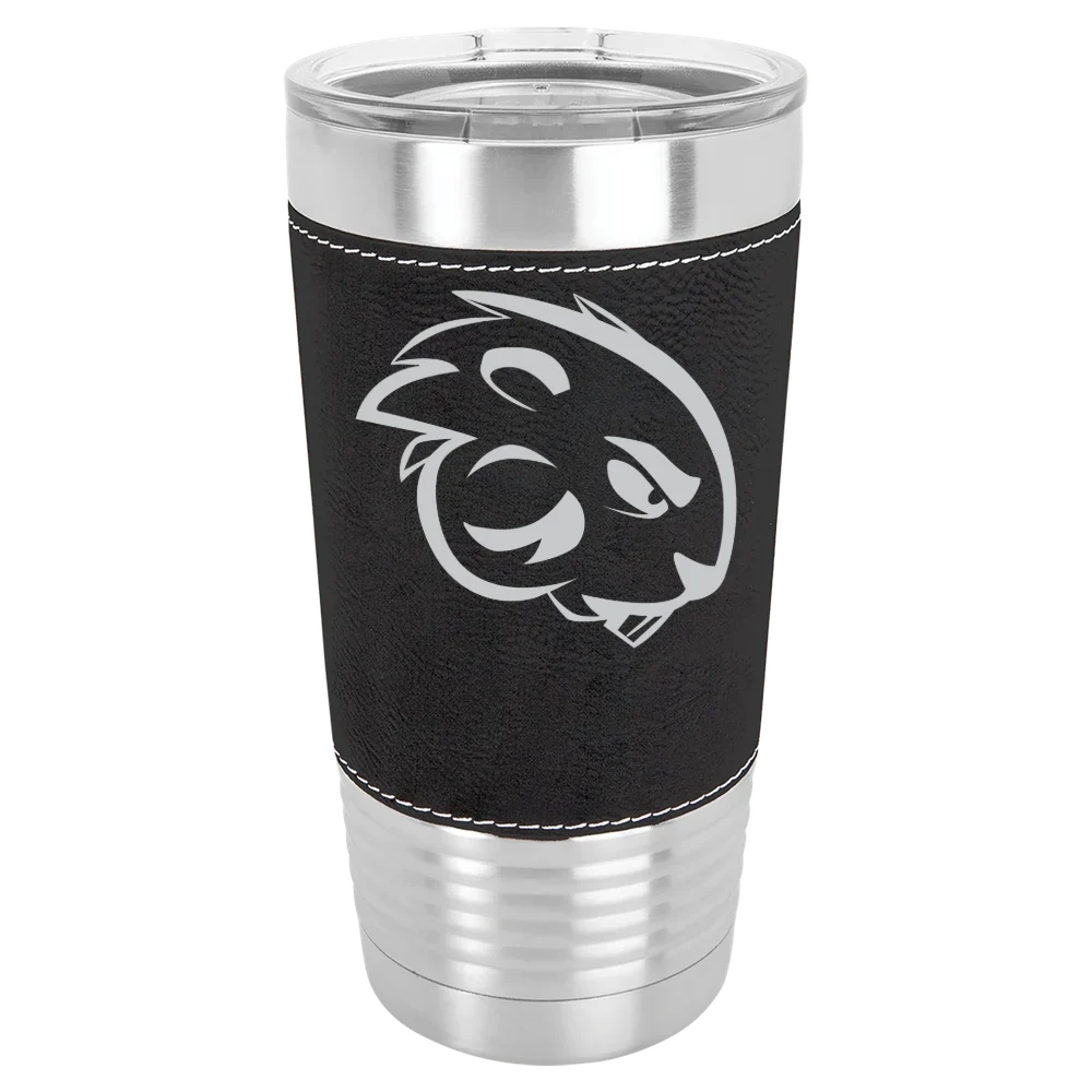 Blackburn College Polar Camel 20 oz. Leatherette Grip Tumbler with Standard Lid