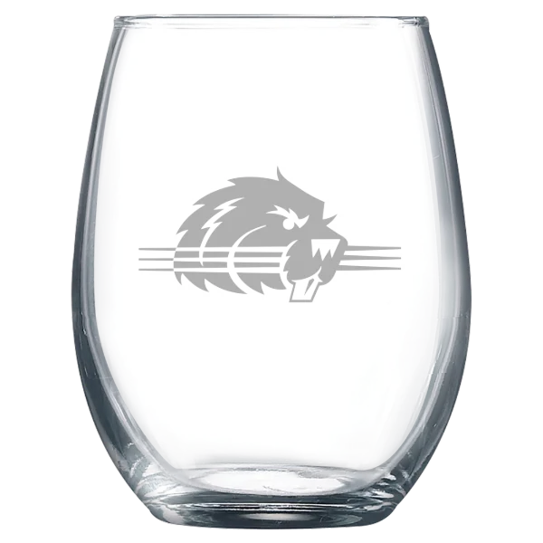 Bluffton University Polar Camel 9 oz. Stemless Wine Glass