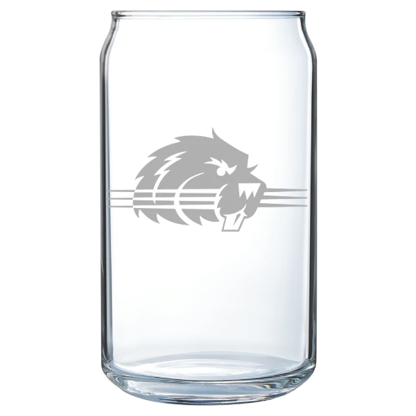 Bluffton University Polar Camel 16 oz. Can Glass