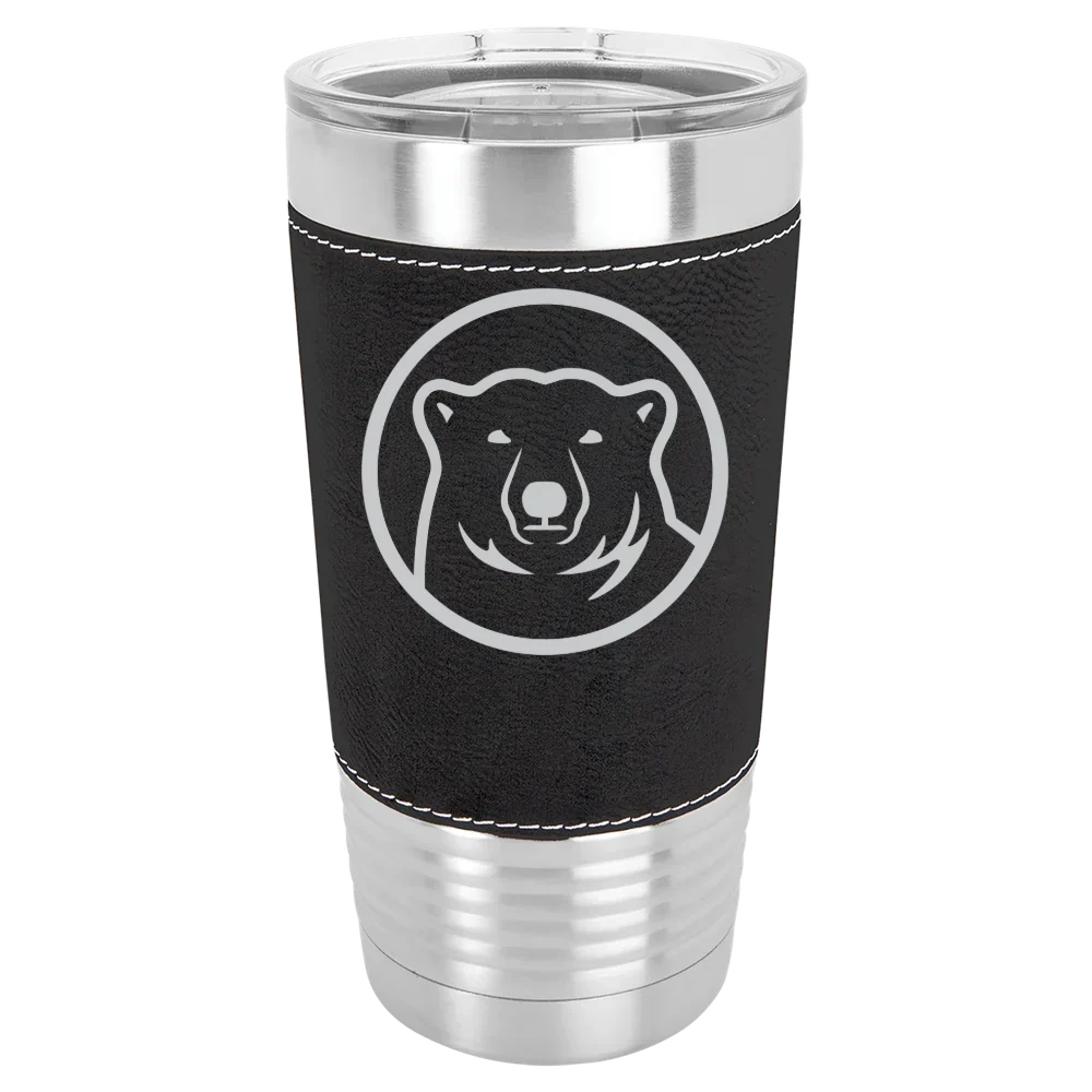 Bowdoin College Polar Camel 20 oz. Leatherette Grip Tumbler with Standard Lid