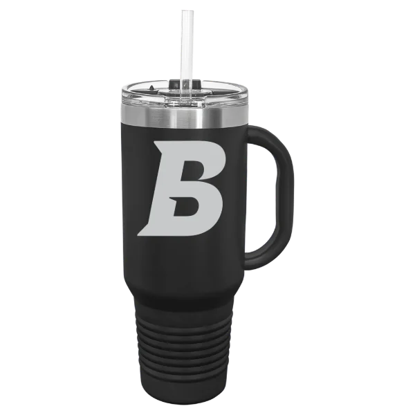 Brandeis University Polar Camel 40 oz. Travel Mug with Snap Lid & Straw