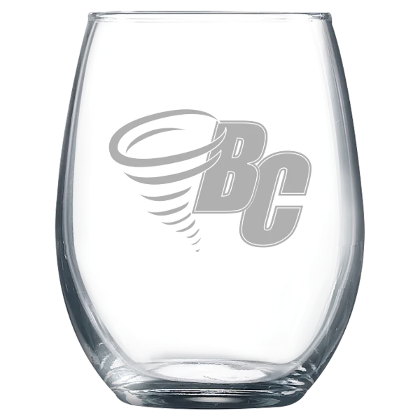 Brevard College Polar Camel 9 oz. Stemless Wine Glass