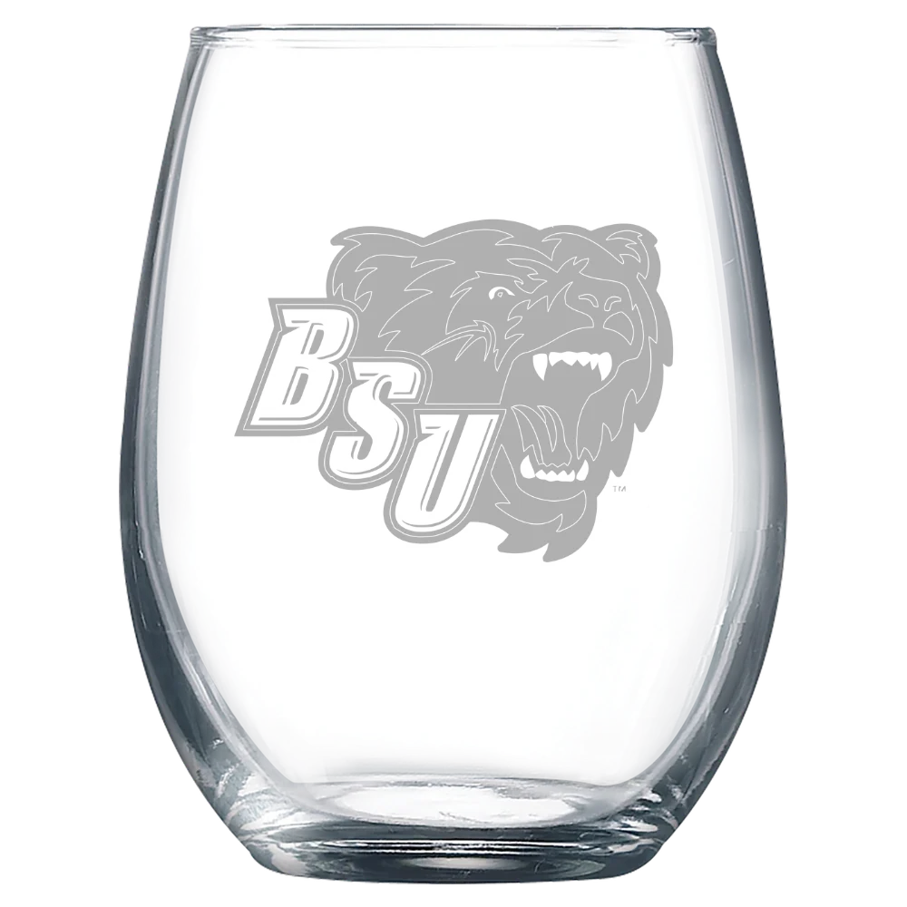 Bridgewater State University Polar Camel 9 oz. Stemless Wine Glass