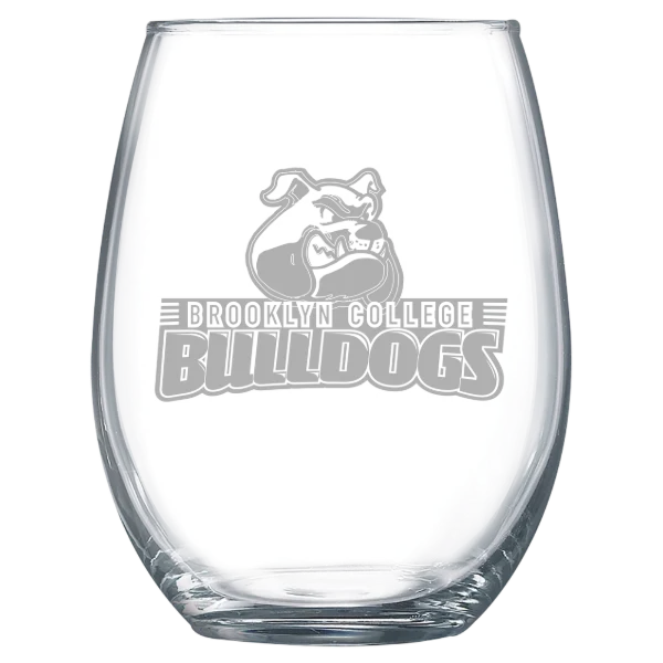 Brooklyn College Polar Camel 15 oz. Stemless Wine Glass