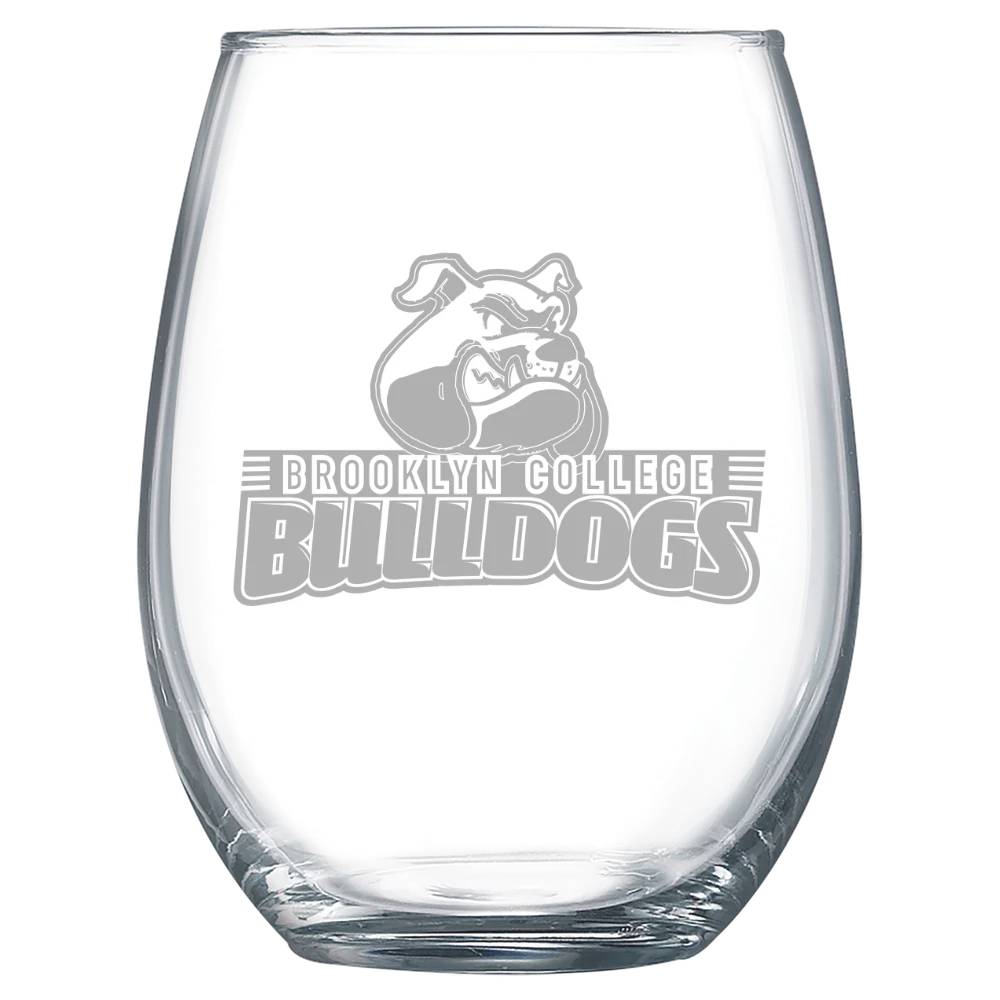 Brooklyn College Polar Camel 15 oz. Stemless Wine Glass