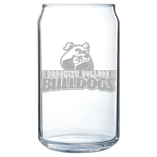 Brooklyn College Polar Camel 16 oz. Can Glass