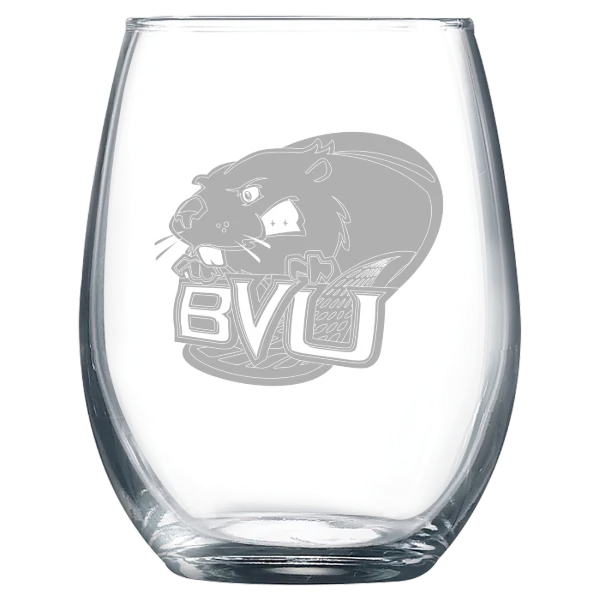 Buena Vista University Polar Camel 9 oz. Stemless Wine Glass