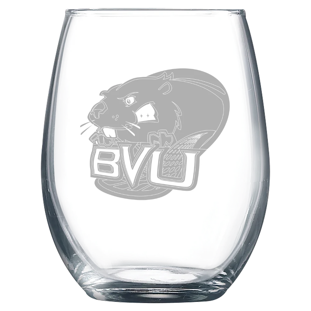 Buena Vista University Polar Camel 9 oz. Stemless Wine Glass