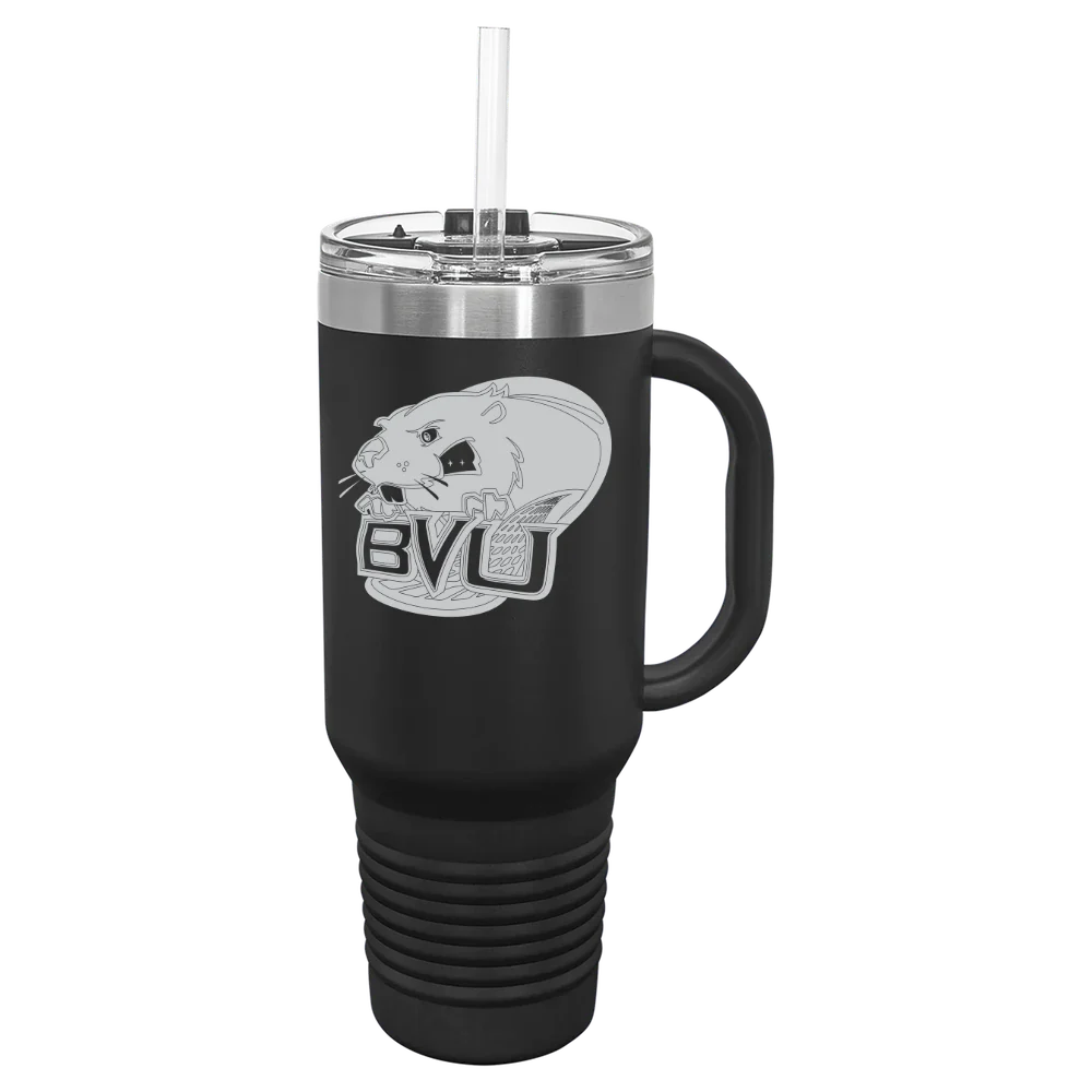 Buena Vista University Polar Camel 40 oz. Travel Mug with Snap Lid & Straw
