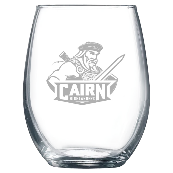 Cairn University Polar Camel 9 oz. Stemless Wine Glass