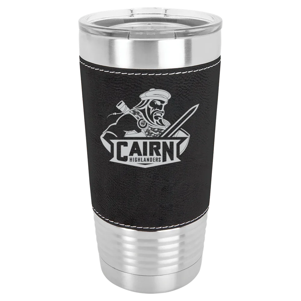 Cairn University Polar Camel 20 oz. Leatherette Grip Tumbler with Standard Lid