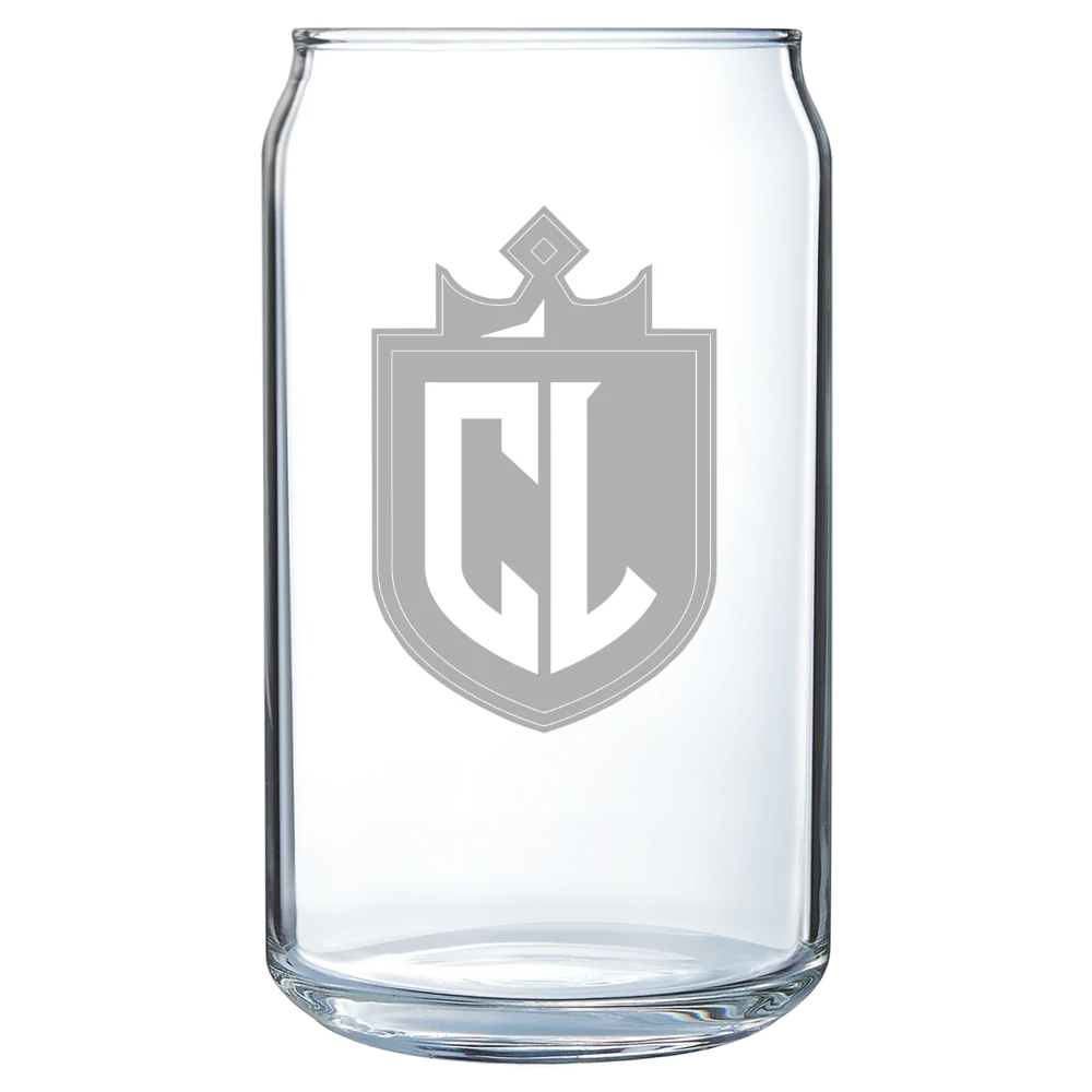 California Lutheran University Polar Camel 16 oz. Can Glass