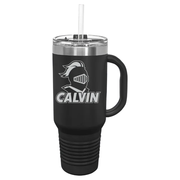 Calvin University Polar Camel 40 oz. Travel Mug with Snap Lid & Straw
