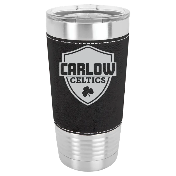 Carlow University Polar Camel 20 oz. Leatherette Grip Tumbler with Standard Lid