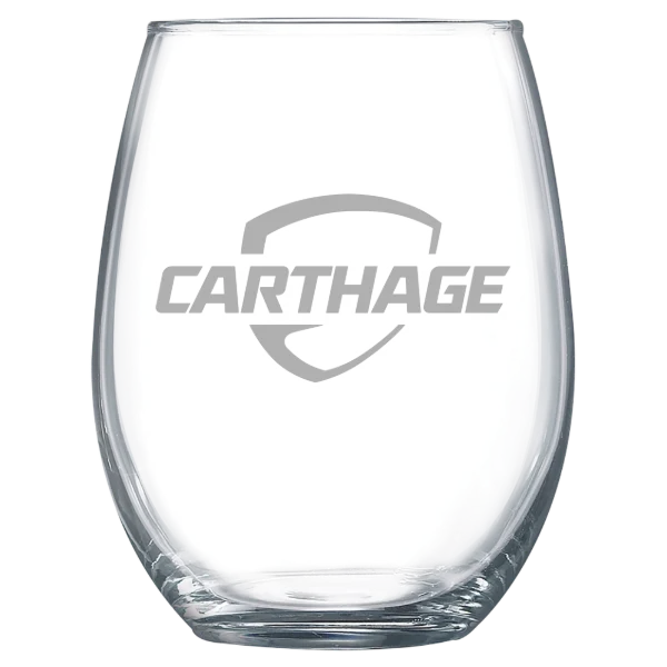 Carthage College Polar Camel 15 oz. Stemless Wine Glass