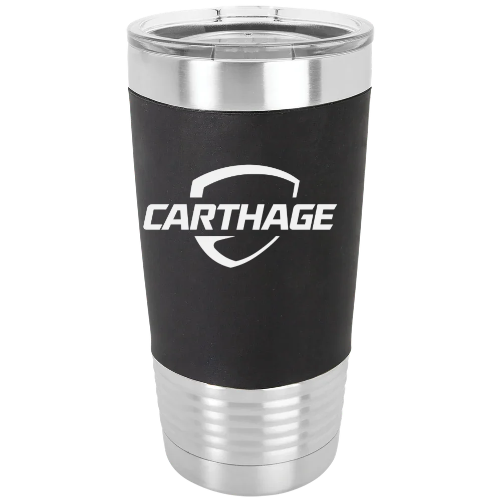 Carthage College Polar Camel 20 oz. Silicone Grip Tumbler with Standard Lid