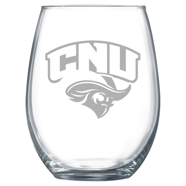Christopher Newport University Polar Camel 15 oz. Stemless Wine Glass