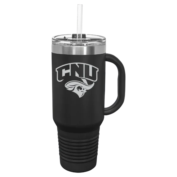 Christopher Newport University Polar Camel 40 oz. Travel Mug with Snap Lid & Straw