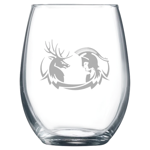 Claremont McKenna-Harvey Mudd-Scripps Colleges Polar Camel 9 oz. Stemless Wine Glass