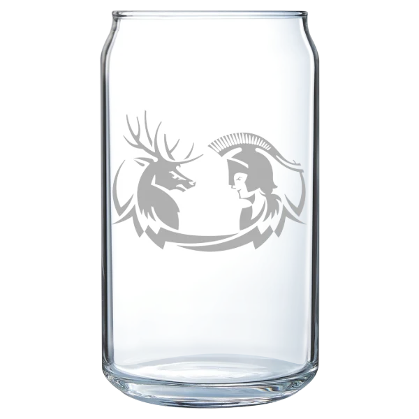 Claremont McKenna-Harvey Mudd-Scripps Colleges Polar Camel 16 oz. Can Glass