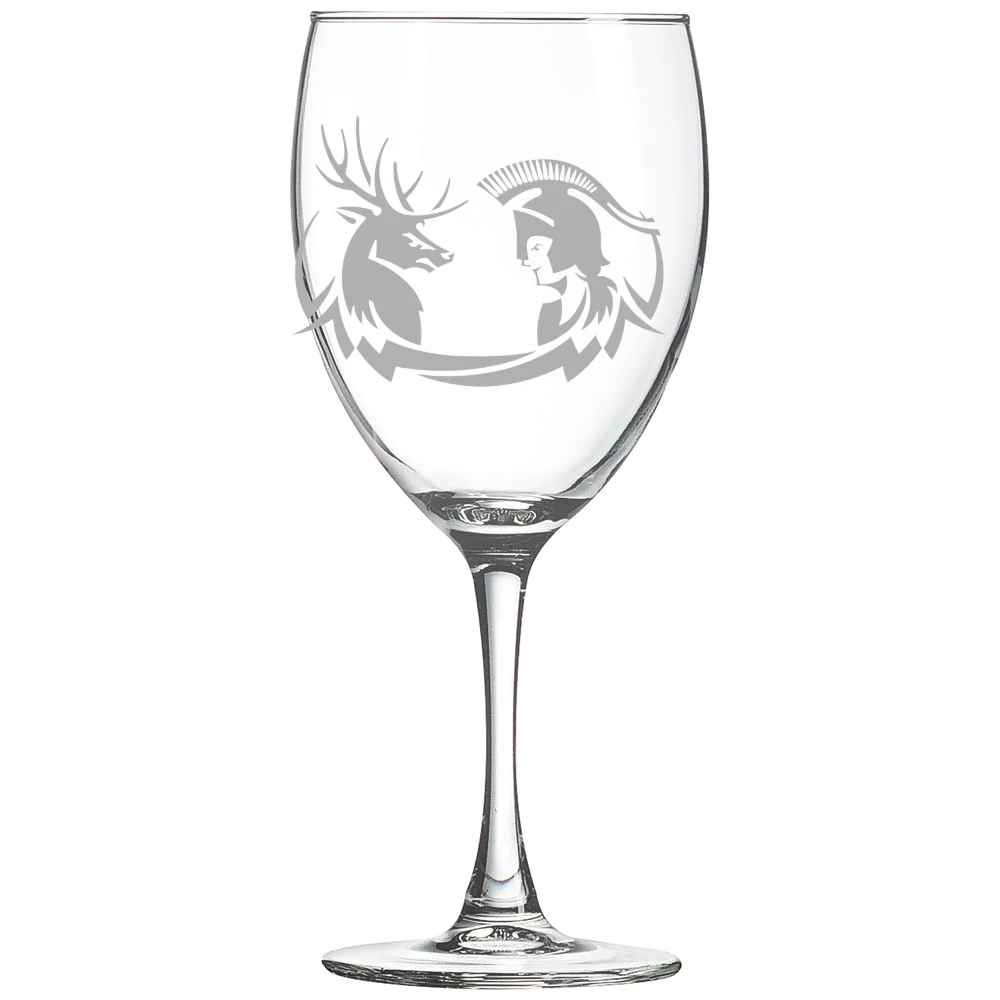 Claremont McKenna-Harvey Mudd-Scripps Colleges Polar Camel 10 1/2 oz. Wine Glass