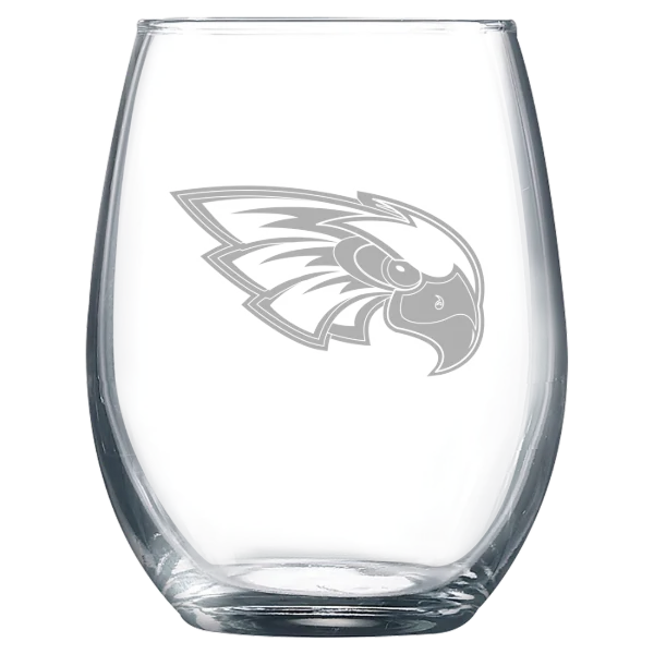Coe College Polar Camel 9 oz. Stemless Wine Glass