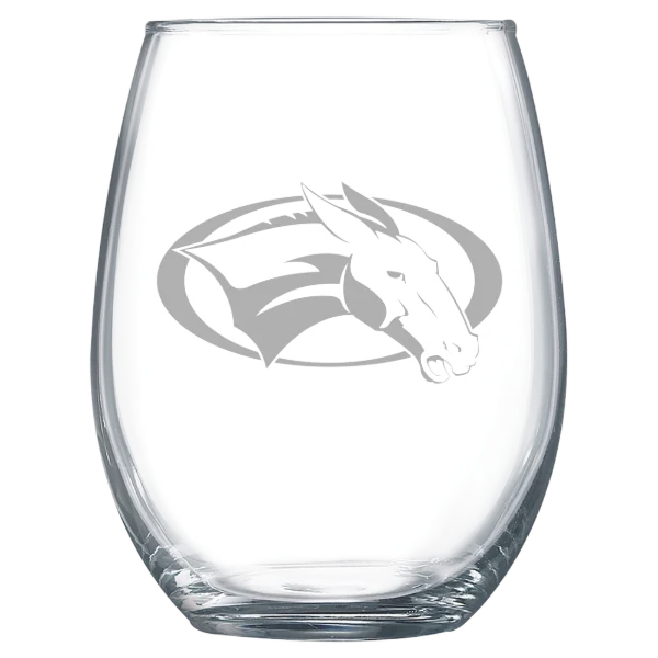 Colby College Polar Camel 15 oz. Stemless Wine Glass
