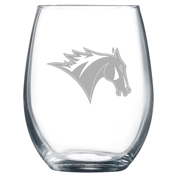 Colby-Sawyer College Polar Camel 9 oz. Stemless Wine Glass