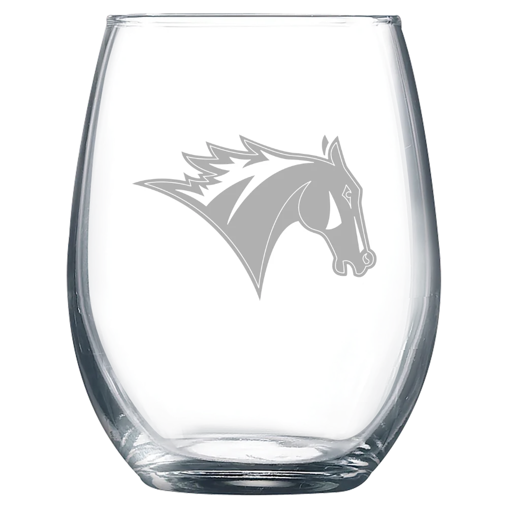 Colby-Sawyer College Polar Camel 9 oz. Stemless Wine Glass