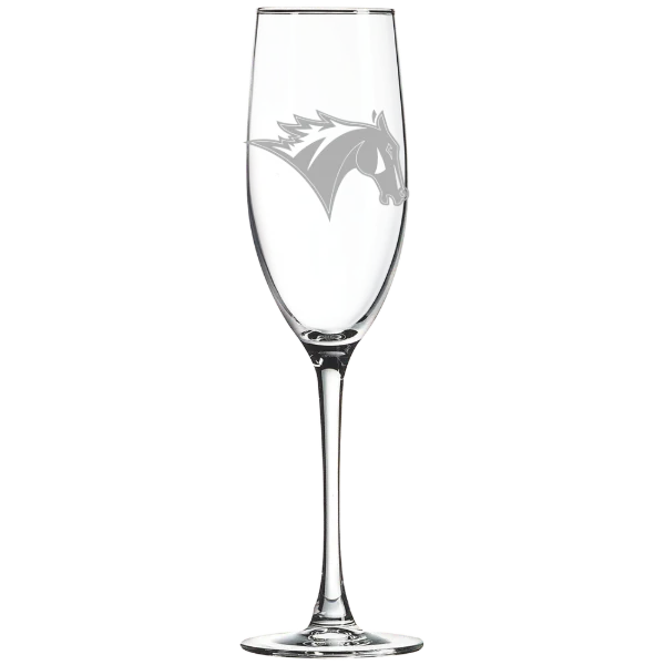 Colby-Sawyer College Polar Camel 8 oz. Champagne Flute