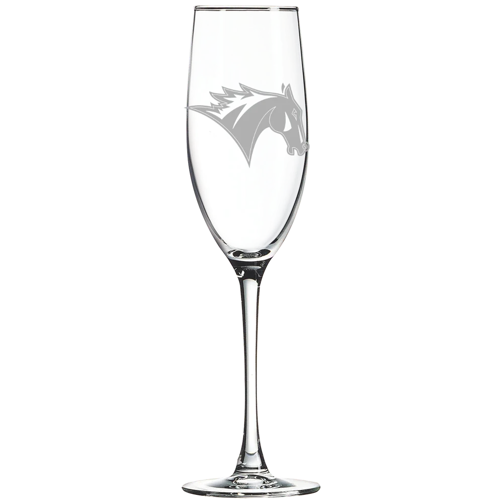 Colby-Sawyer College Polar Camel 8 oz. Champagne Flute