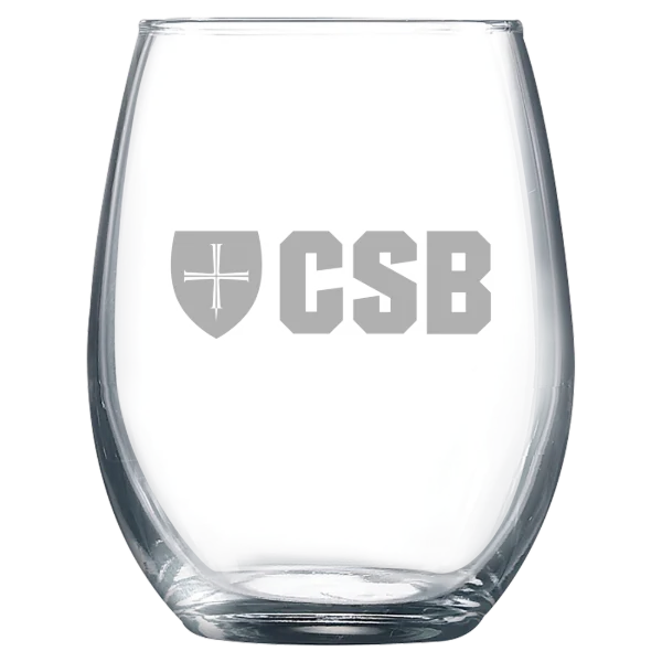 College of Saint Benedict Polar Camel 9 oz. Stemless Wine Glass