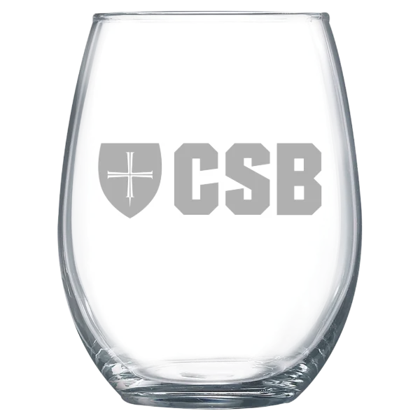 College of Saint Benedict Polar Camel 15 oz. Stemless Wine Glass