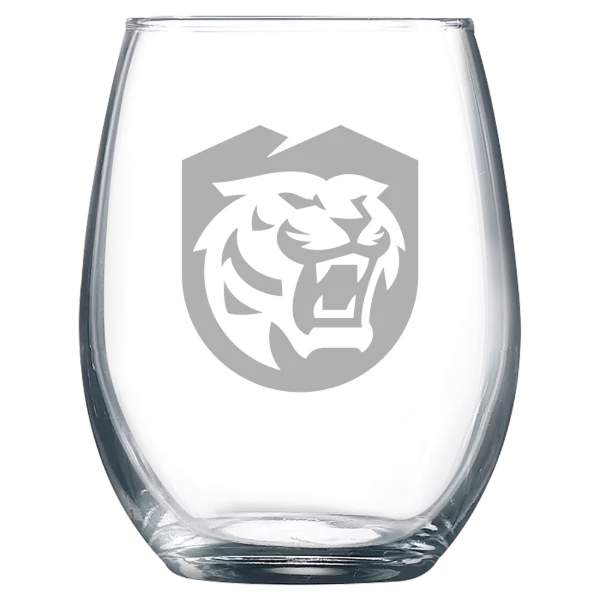 Colorado College Polar Camel 9 oz. Stemless Wine Glass