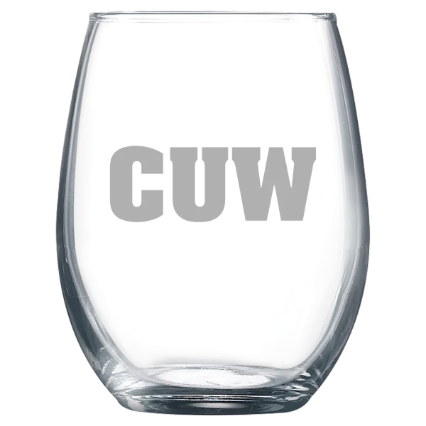 Concordia University Wisconsin Polar Camel 9 oz. Stemless Wine Glass