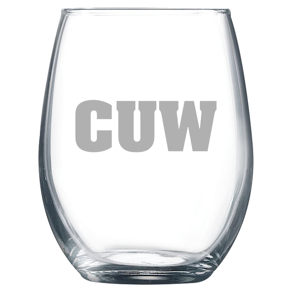 Concordia University Wisconsin Polar Camel 9 oz. Stemless Wine Glass