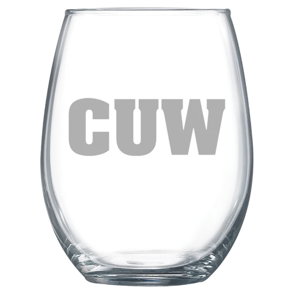 Concordia University Wisconsin Polar Camel 15 oz. Stemless Wine Glass