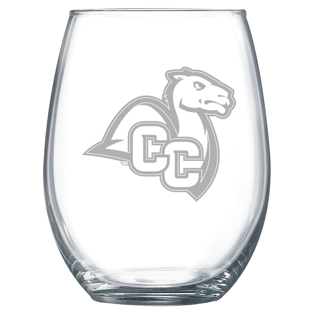 Connecticut College Polar Camel 15 oz. Stemless Wine Glass