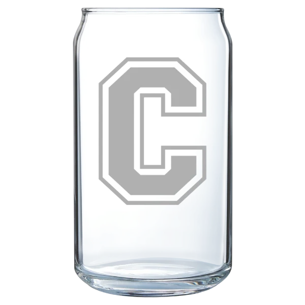 Cornell College Polar Camel 16 oz. Can Glass