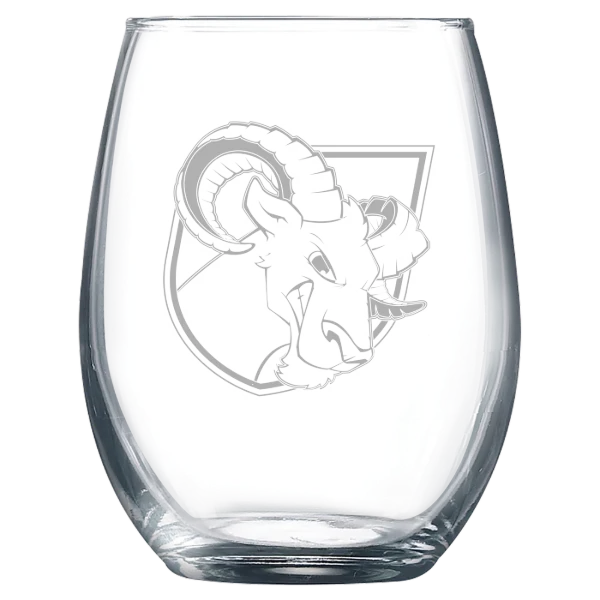 Delaware Valley University Polar Camel 9 oz. Stemless Wine Glass
