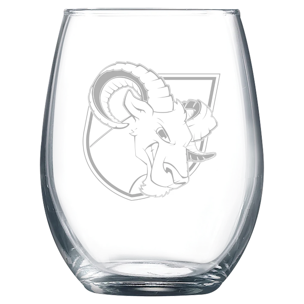 Delaware Valley University Polar Camel 9 oz. Stemless Wine Glass