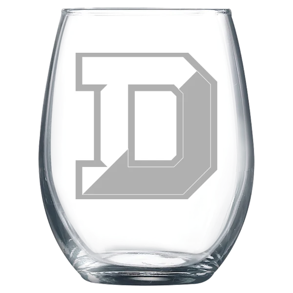 Denison University Polar Camel 9 oz. Stemless Wine Glass