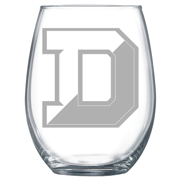 Denison University Polar Camel 15 oz. Stemless Wine Glass