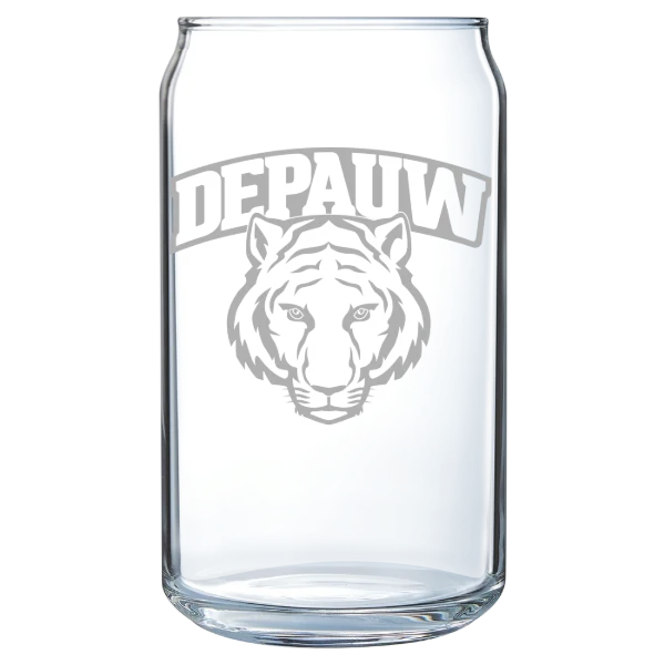 DePauw University Polar Camel 16 oz. Can Glass