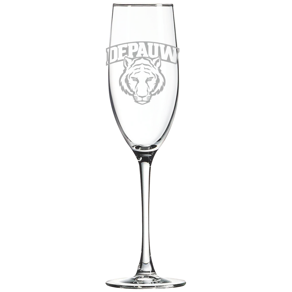 DePauw University Polar Camel 8 oz. Champagne Flute