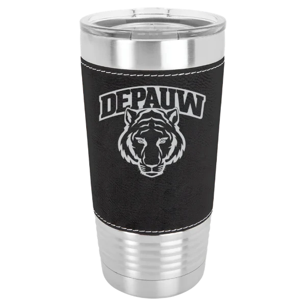 DePauw University Polar Camel 20 oz. Leatherette Grip Tumbler with Standard Lid